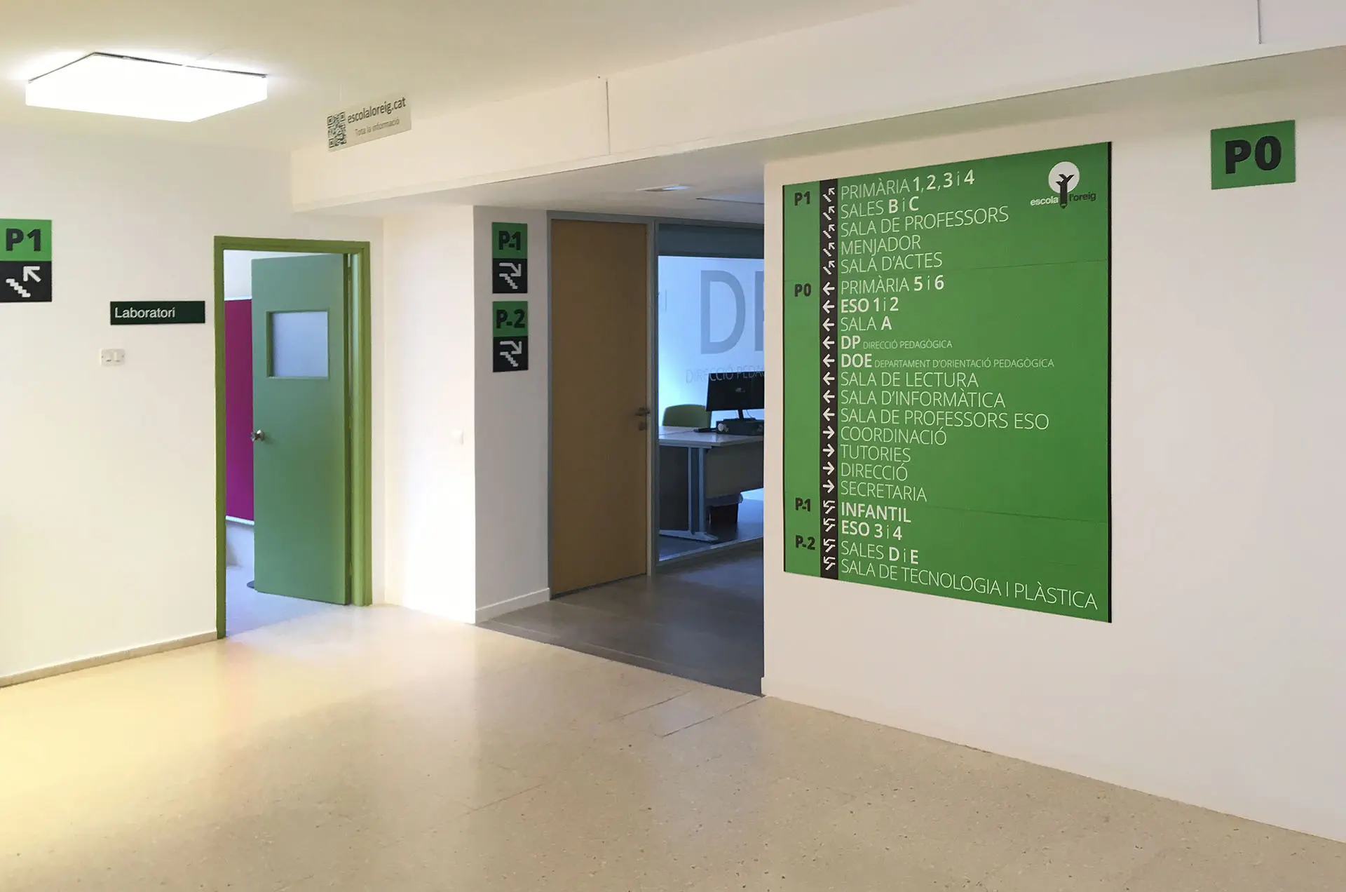 Proyecto integral de rotulación en Escola L'Oreig de Pallejà